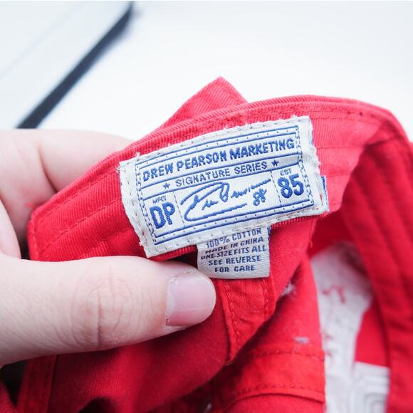 Ohio State Buckeyes Drew Pearson Hat Cap Red Adjustable - Picture 6 of 6